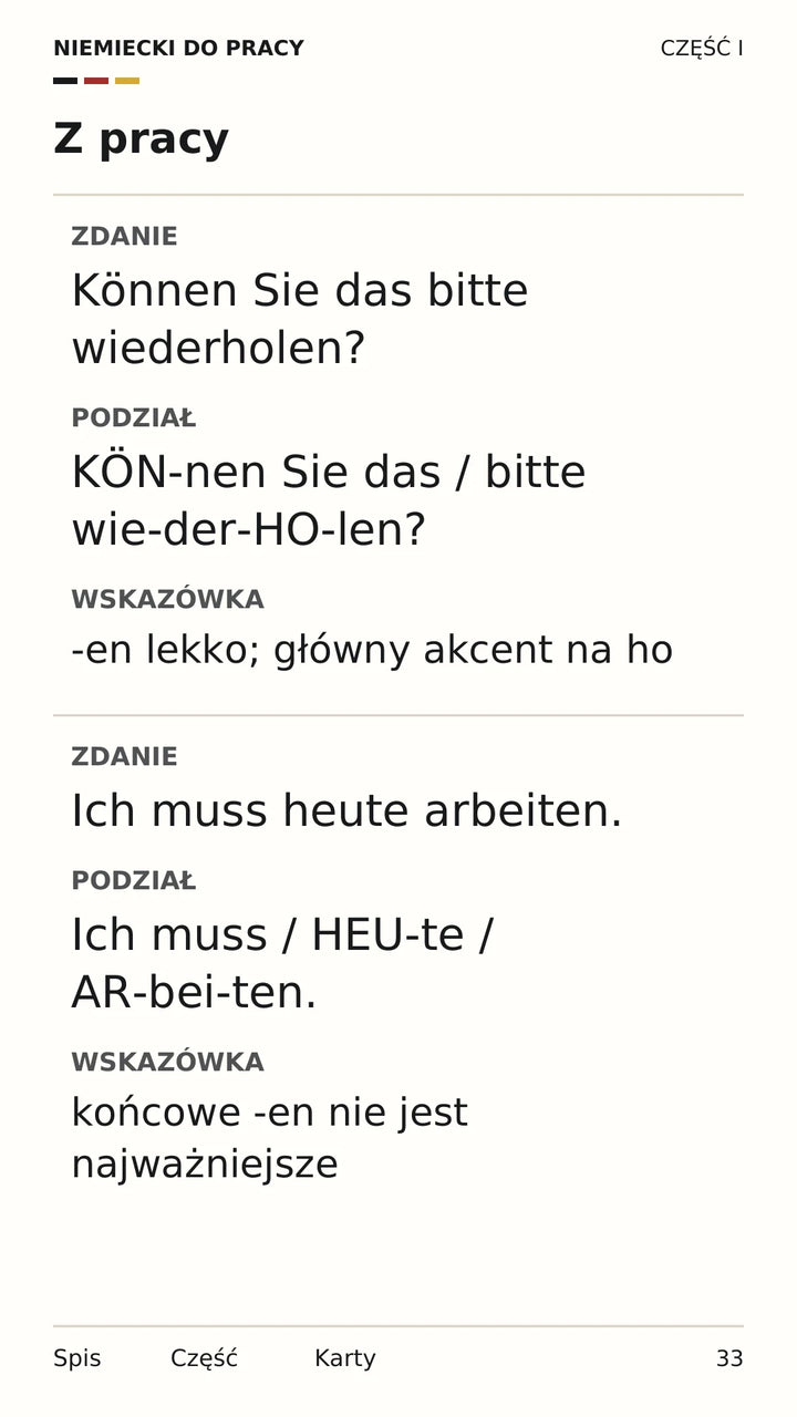 Na telefon · str. 33 — Gdzie położyć akcent