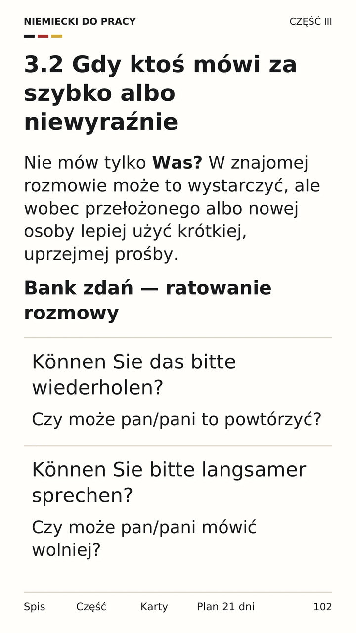 Na telefon · str. 102 — Gdy ktoś mówi za szybko
