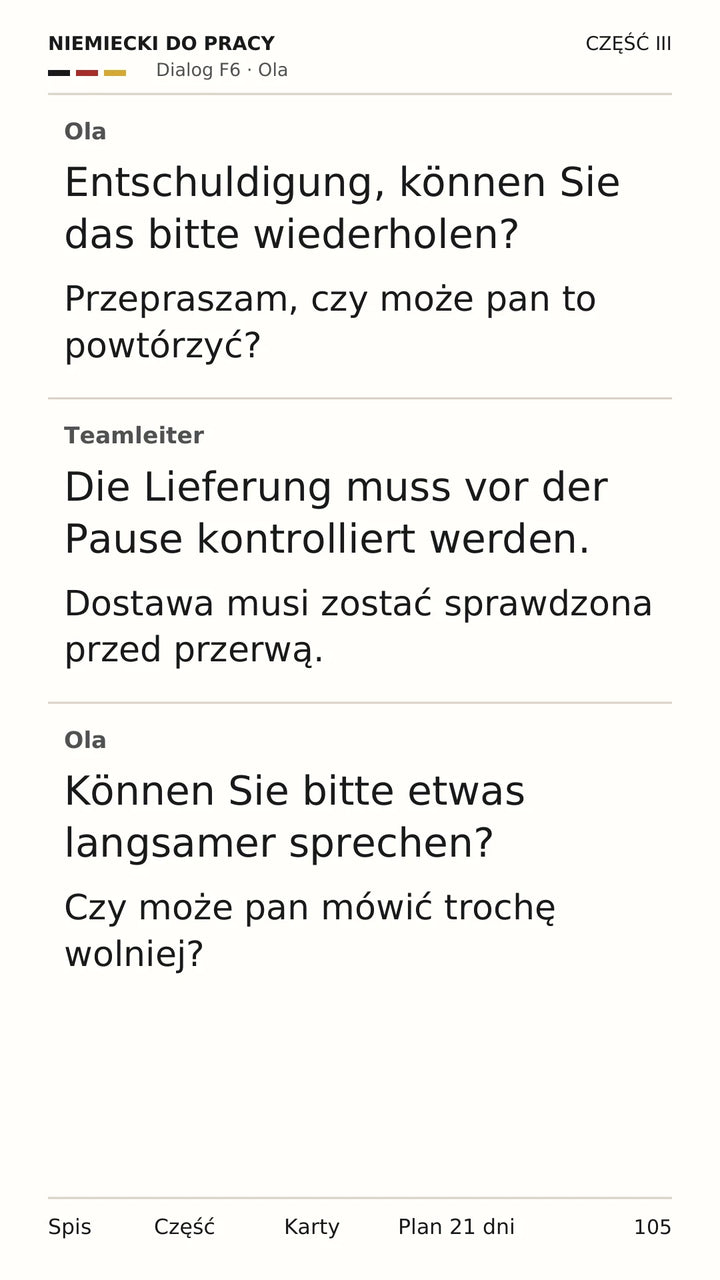 Na telefon · str. 105 — Rozmowa, którą możesz przećwiczyć