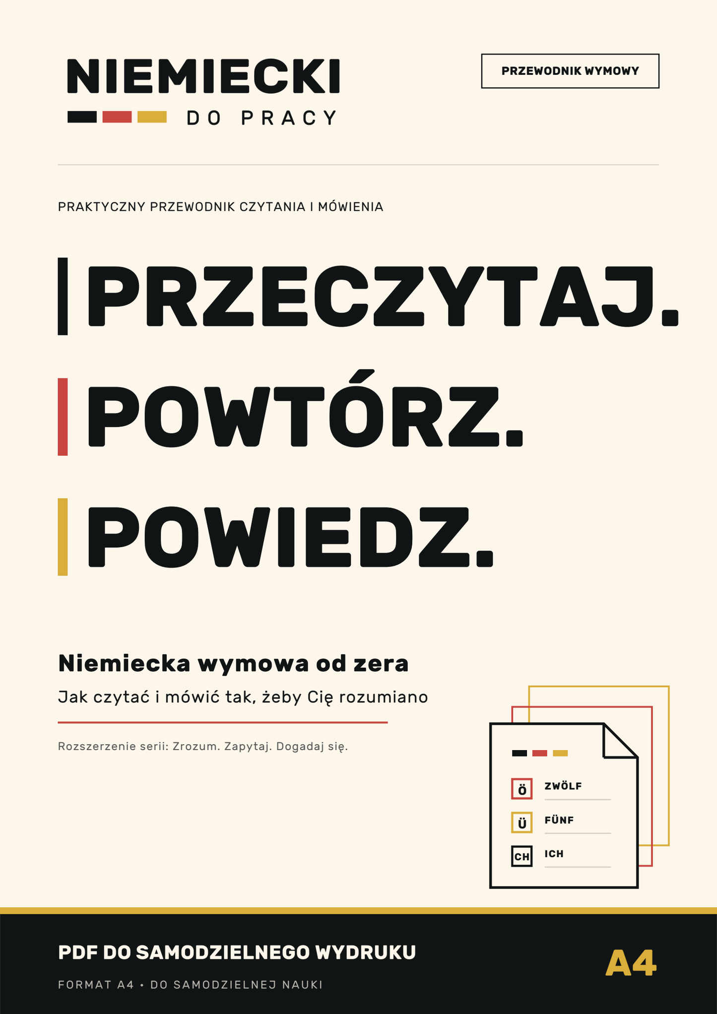 Okładka przewodnika Niemiecka wymowa od zera