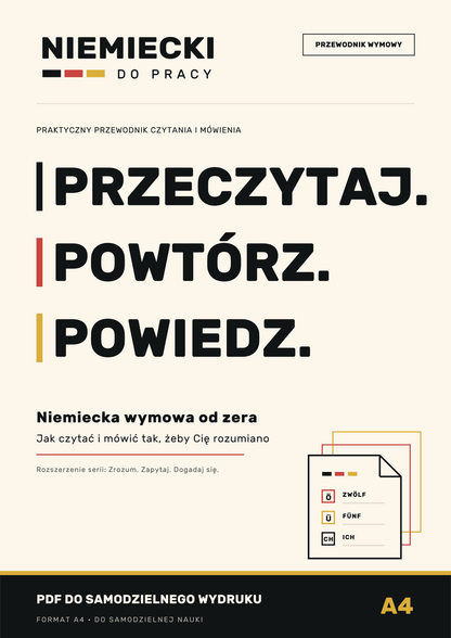 Okładka przewodnika Niemiecka wymowa od zera