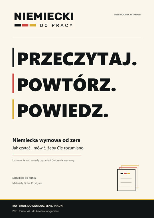Przeczytaj. Powtórz. Powiedz. Okładka przewodnika wymowy.