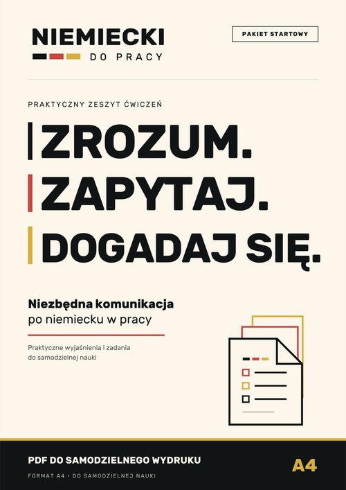 Okładka pakietu startowego Zrozum. Zapytaj. Dogadaj się.