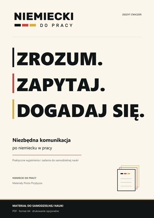 Zrozum. Zapytaj. Dogadaj się. Okładka zeszytu ćwiczeń.