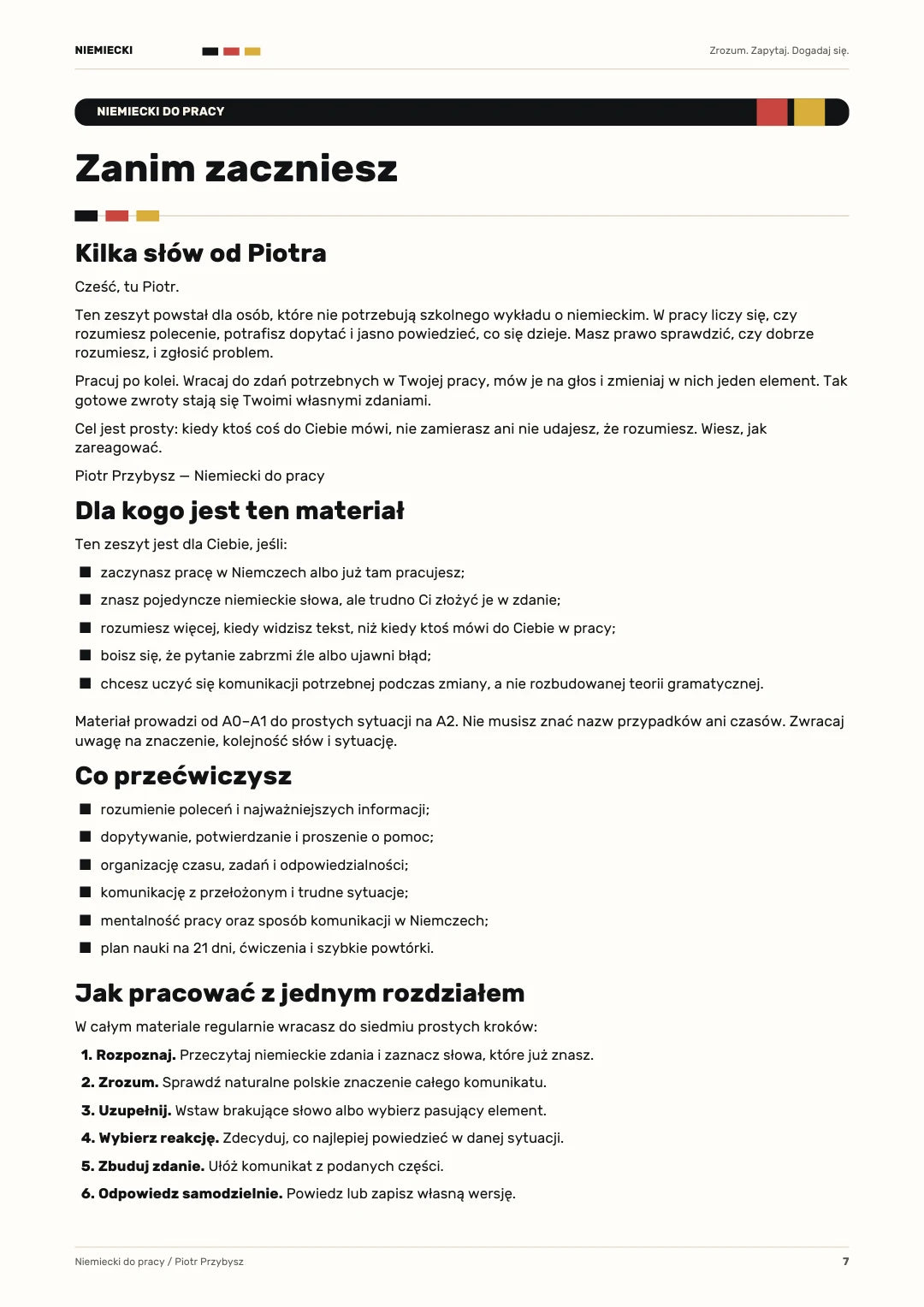 Do druku A4 · str. 7 — Sprawdzasz, czy to dla Ciebie